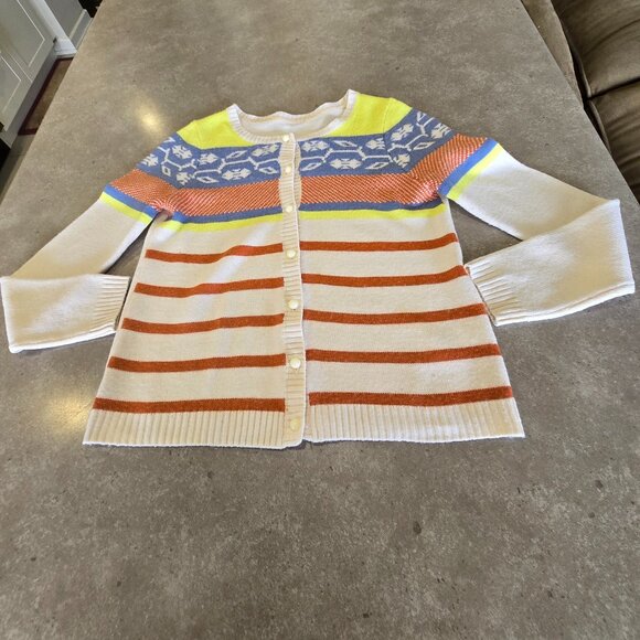 FIVE PLUS Women's Multi-Stripes Graphic Print L/Sleeves Cardigan - Size Small - Picture 6 of 14